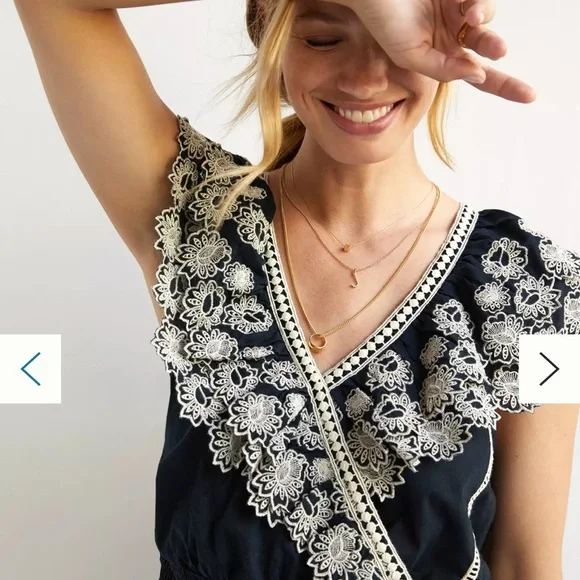 ANTHROPOLOGY Embroidered Lace Blouse - Picture 7 of 9